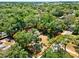 Aerial view with property lines of a lot surrounded by trees and landscaping at 474 Overstreet Ave, Longwood, FL 32750