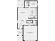 First floor plan featuring an open kitchen, great room, dining area, and a two-car garage for convenience at 5153 Forget Me Not Ave, Lake Hamilton, FL 33851
