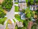An aerial perspective shows a well-maintained property with green spaces nestled among mature trees and quiet streets at 717 Pine Ter, Altamonte Springs, FL 32714