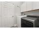 Laundry room featuring modern appliances, and upper cabinets for extra storage. Very functional at 7978 Sea Pearl Cir, Kissimmee, FL 34747