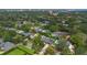 Charming neighborhood aerial view featuring mature trees, well-maintained lawns, and a home with a private pool at 1245 Munster St, Orlando, FL 32803