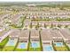 Aerial view showing neighborhood layout, well-manicured lawns, and community pool access at 257 Auburn Ave, Kissimmee, FL 34747