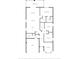Detailed floor plan layout including living room, kitchen, bedrooms, bathrooms, garage and porch, offering insight into the home's design at 2723 Forestdale St, St Cloud, FL 34771