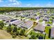 Expansive aerial view showcases a well-maintained single-Gathering home with lush landscaping and a defined property line at 3519 Fernanda Dr, Deltona, FL 32738