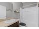 Clean bathroom featuring shower-tub combo and vanity with laminate countertops at 3519 Fernanda Dr, Deltona, FL 32738