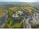 An aerial view of the community amenities including pool, playground, parking, and green space at 488 Kistler Cir, Clermont, FL 34715