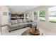 Open-concept living room flows to the kitchen and features lots of natural light at 488 Kistler Cir, Clermont, FL 34715
