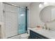 Updated bathroom featuring modern fixtures, a tiled shower/tub, and stylish vanity at 1210 Maury Rd # 3, Orlando, FL 32804