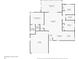 The floor plan features a large primary bedroom with en-suite, two bedrooms, two bathrooms, and covered patio at 1550 Maxwell Ln, Deltona, FL 32738