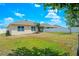 Expansive backyard with lush green grass, privacy fence, and a screened-in patio at 1836 Partin Terrace Rd, Kissimmee, FL 34744