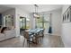 Dining area with a modern table and chairs, bathed in natural light at 1836 Partin Terrace Rd, Kissimmee, FL 34744