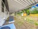 A covered patio extends to a large yard area with a storage shed, bordered by a fence and mature landscaping at 1913 S Summerlin Ave, Sanford, FL 32771