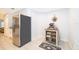 Coffee bar and stainless refrigerator set up in the Kitchen area of the home at 237 Church St, Lake Helen, FL 32744