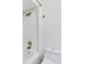 This full bathroom includes a shower with bronze fixtures, and a white toilet at 315 Glenview Blvd # 3, Daytona Beach, FL 32118