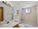 The well-lit bathroom features a tub/shower combo and vanity sink at 327 Ketch Ct, Orlando, FL 32835