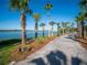 Scenic walking path along the lakefront with palm trees and beautiful water views at 4816 Cayview Ave # 20111, Orlando, FL 32819