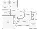 Detailed floor plan showcasing the layout of the house, including the garage, bedrooms, and kitchen at 7760 Indian Ridge N Trl, Kissimmee, FL 34747