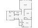 Second floor plan view showing the layout of the rooms, including three bedrooms, a bathroom, and media room at 1086 Calla Lily Cv, Oviedo, FL 32766