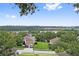 Scenic overlook view of a home and surrounding neighborhood with a lake and mature trees at 2950 Inca Ave, Clermont, FL 34715