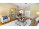 Open-concept living space with hardwood floors and stylish furnishings at 4218 Inwood Landing Dr, Orlando, FL 32812