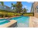 Private pool and spa with mature landscaping and neighboring home views at 480 Lasso Dr, Kissimmee, FL 34747