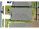 Birds-eye view of home featuring a well maintained roof with multiple skylights, a small yard and white fencing at 5089 Meadow Song Dr, Okahumpka, FL 34762