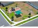 A neighborhood playground with shade cover, slide, and swing set at 5089 Meadow Song Dr, Okahumpka, FL 34762