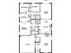 Detailed floor plan showcasing the layout of the home's bedrooms, bathrooms, kitchen, and living spaces at 516 Brett Ct, Orlando, FL 32828