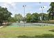 Community tennis courts are fenced with a well kept field surrounding the courts at 677 Post Oak Cir # 115, Altamonte Springs, FL 32701