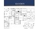 Detailed floor plan showcasing the layout of the HAYDEN home, including the Lanai, Owner's Suite and garage at 7500 Alpine Butterfly Ln, Orlando, FL 32819
