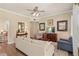 Comfortable living room with plush seating, stylish decor, and ample natural light at 7628 Bay Port Rd # 43, Orlando, FL 32819