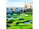 Scenic view of a pristine golf course surrounded by well-manicured landscaping and residential properties at 812 Driving Range Ct, Reunion, FL 34747