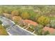 Aerial view of townhome community featuring tile roofs and mature trees at 8447 Crystal Cove Loop # 8447, Kissimmee, FL 34747