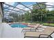 Beautiful backyard with a sparkling pool, spa, and lush landscaping, perfect for enjoying the Florida sunshine at 9843 Nokay Dr, Orlando, FL 32836