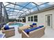 Inviting screened patio with a sparkling pool, comfortable seating, and a seamless indoor-outdoor living experience at 9843 Nokay Dr, Orlando, FL 32836