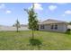 Expansive backyard featuring lush green grass, new privacy fence, and modern home exterior at 1511 Barberry Dr, Kissimmee, FL 34744