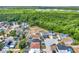 Real estate aerial showcasing home and green space within a suburban neighborhood at 1744 Pine Ridge Dr, Davenport, FL 33896