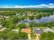 Aerial view of a residential community surrounding a lake, showcasing the natural landscape at 1846 Branchwater Trl, Orlando, FL 32825