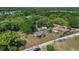 Aerial view of the property nestled among lush green trees in a residential area at 2045 South St, Oviedo, FL 32765