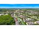 Stunning aerial view of a residential area with townhomes, lush greenery, and community amenities at 2157 Cypress Villas Dr, Orlando, FL 32825