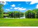 Scenic view of a tranquil pond reflecting the sky and surrounding lush greenery at 2157 Cypress Villas Dr, Orlando, FL 32825