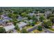 Real estate image features an aerial view of a quiet residential neighborhood with mature landscaping and private pools at 2171 Chippewa Trl, Maitland, FL 32751