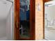 The property features a sauna room with glass art on the door at 25409 Waterbrook Ct, Leesburg, FL 34748
