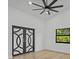 Bright bedroom featuring a ceiling fan, a window with a backyard view, and elegant french doors at 274 W 20Th St, Apopka, FL 32703