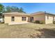 Expansive backyard with a cozy patio, sliding doors and a well kept lawn perfect for outdoor living at 310 Cornwallis Ct, Kissimmee, FL 34758