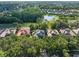 An aerial view showing the home's location near a pond and golf course at 3352 Park Grove Ct, Longwood, FL 32779