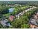 An aerial view showing the home's location near a golf course at 3352 Park Grove Ct, Longwood, FL 32779