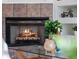 Cozy fireplace with decorative tile surround, adding warmth to the living space at 3352 Park Grove Ct, Longwood, FL 32779