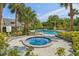 Relaxing hot tub with seating area, surrounded by palm trees and lush greenery at 3721 S Lake Orlando Pkwy # 05, Orlando, FL 32808