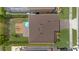 Birds eye view of a house featuring a backyard with firepit and patio at 455 Lazio Cir, Debary, FL 32713